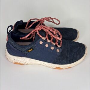 Teva Arrowood Womens size 8 Blue Knit Trail Hiking Sport Athletic Sneakers Shoes